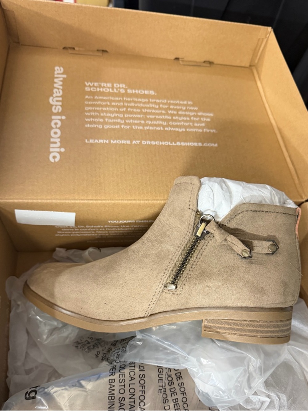 Dr. Scholl's Astir Women's Ankle Boots Size 6 Tan NEW - Picture 2 of 4